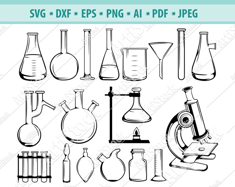Chemistry Set SVG File Chemist SVG Chemistry Beaker Svg | Etsy