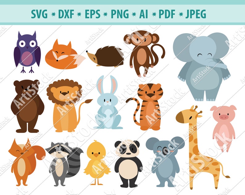 Download Animals Svg Original Design Clipart Zoo Animals Svg Wild Animals Svg Safari Animals Svg Svg For Cricut Svg For Silhouette Animals For Cricut Clip Art Art Collectibles Delage Com Br