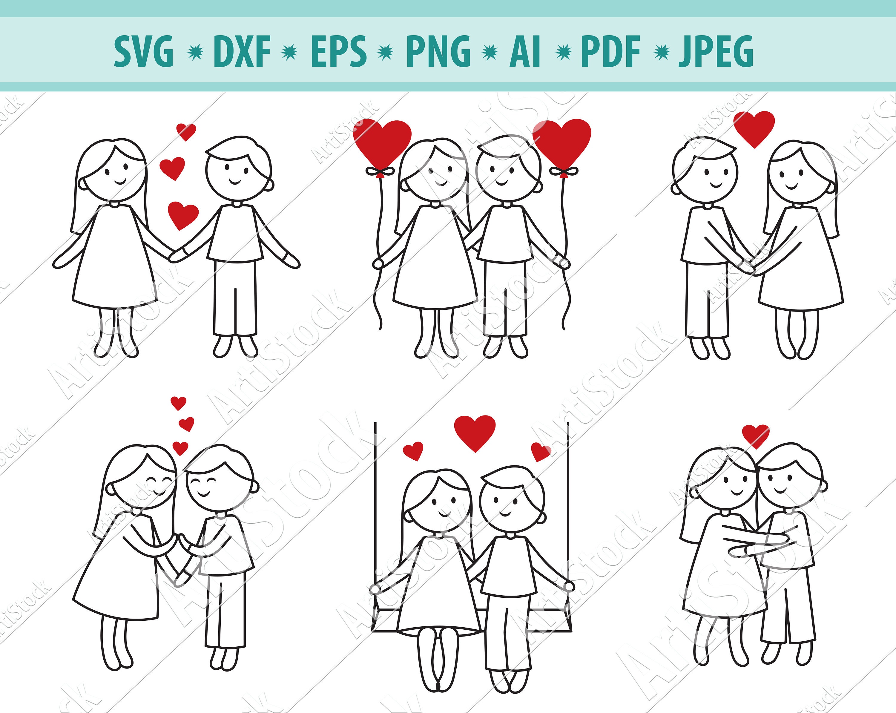 Love Set Stock Illustration - Download Image Now - Cookie, Doodle,  Valentine's Day - Holiday - iStock