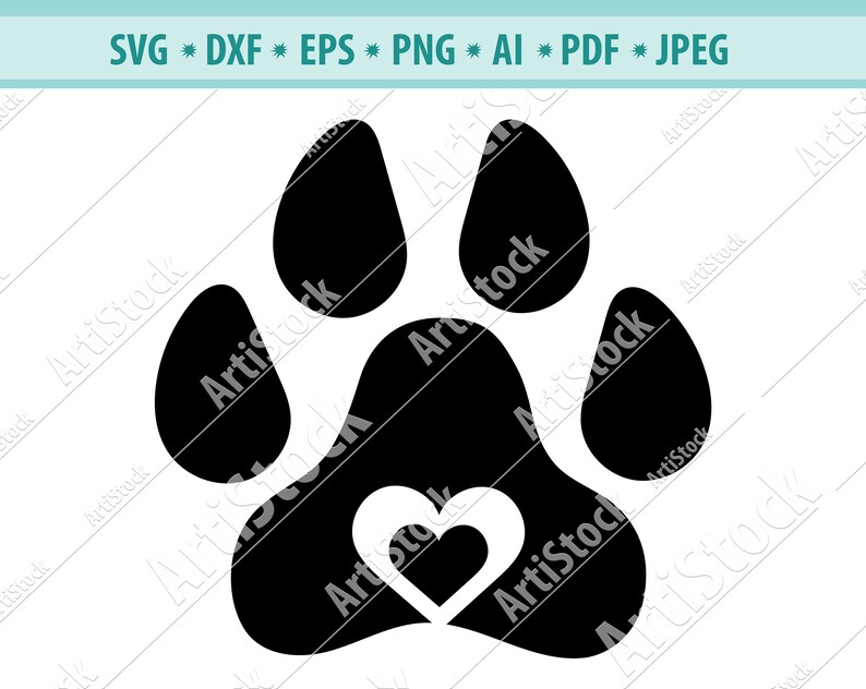 Download Dog Paw Heart Svg Paw Print Svg Dog Svg Digital Cut File Etsy 3D SVG Files Ideas | SVG, Paper Crafts, SVG File