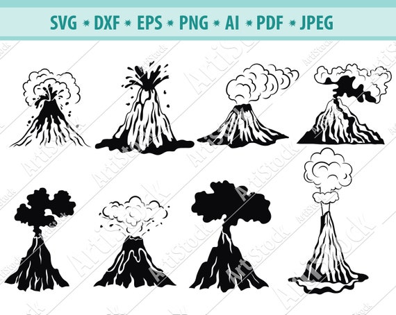 Download Volcano Svg Volcano Clipart Volcano Files For Cricut Etsy