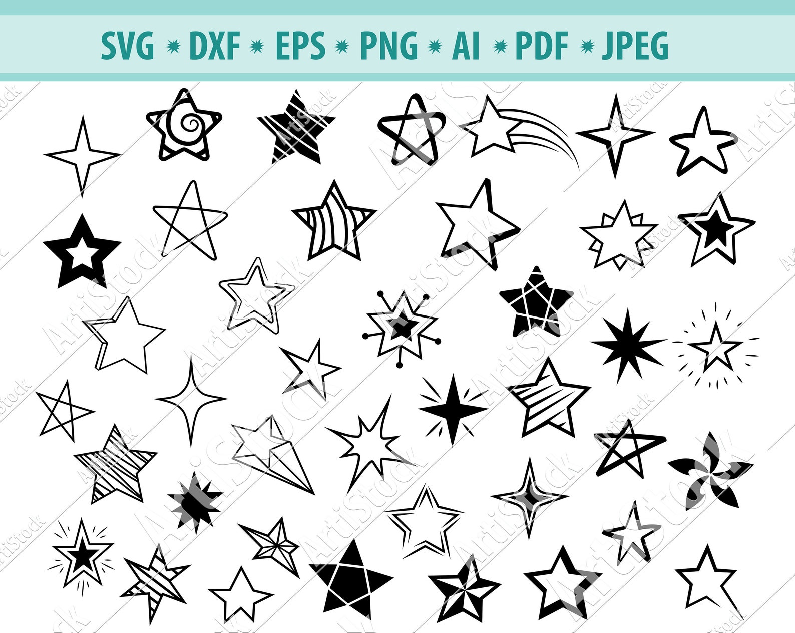 Stars Svg Bundle Shooting Stars Svg Falling Stars Svg Stars - Etsy