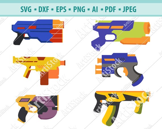 Download Toy Gun SVG File Nerf gun Svg Plastic gun Clipart Blasters ...