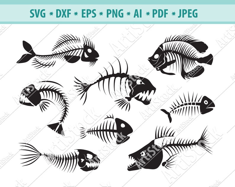 Download Predatory Fish Bone Dxf Fish Skeleton Svg Fish Clipart Fish Bone Silhouette Eps Png Fish Bone Svg File Dead Fish Svg File For Cricut Clip Art Art Collectibles Investmentcable Com