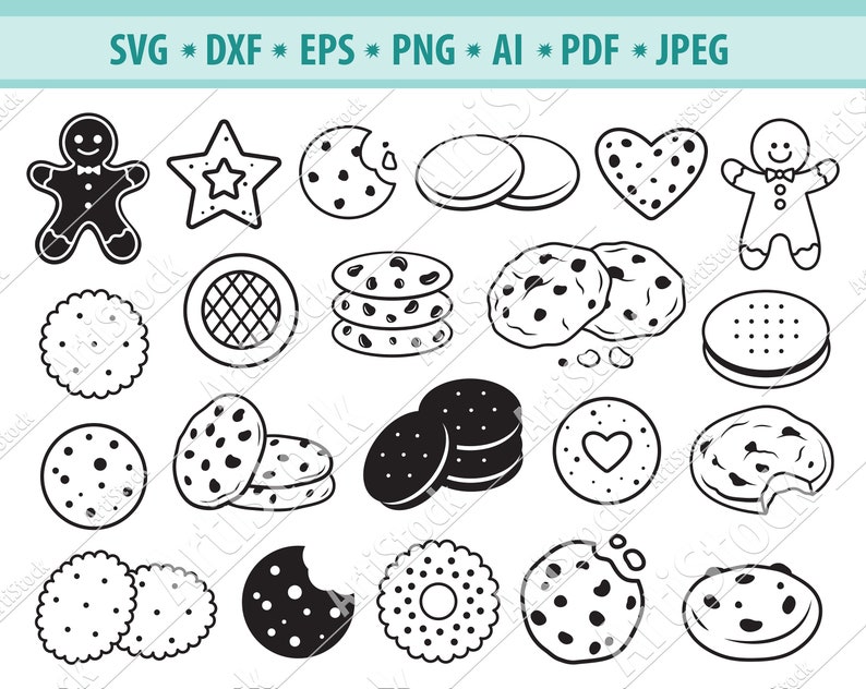 Cookies Svg Baking Svg Christmas Cookie Svg Chocolate Chip Etsy