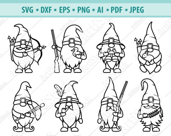 Hunting Gnome SVG Gnomes SVG Hunter Gnomes SVG Gnome - Etsy Australia