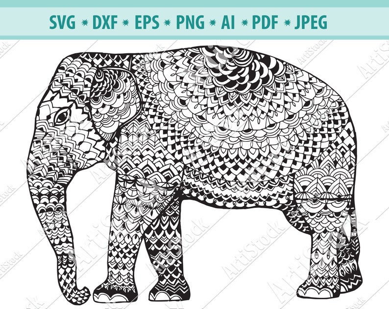 Download Elephant SVG animal ethnic mandala boho tribal svg indian | Etsy