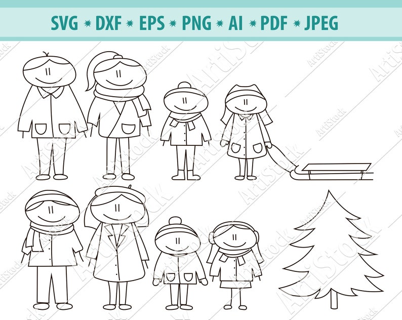 Free Free 99 Stick Family Svg Bundle SVG PNG EPS DXF File