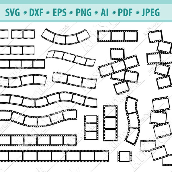 Camera Film Strip SVG, Photo Svg, Film Svg, Photo Strip Clipart, Digital pictures Svg, Files for Cricut, Silhouette, Dxf, Png, Eps, Vector