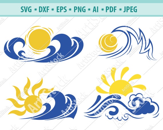 Download Ocean Waves Svg Clipart Cut Files For Silhouette