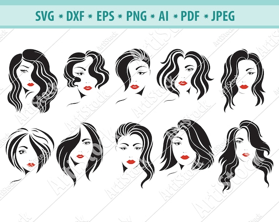 Download Woman S Face Svg Bundle Woman Svg File Girl Svg Etsy