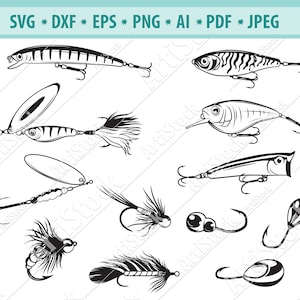 Crankbait Fishing Lure 5 Svg Png Dxf Eps Pdf Transparent Vector