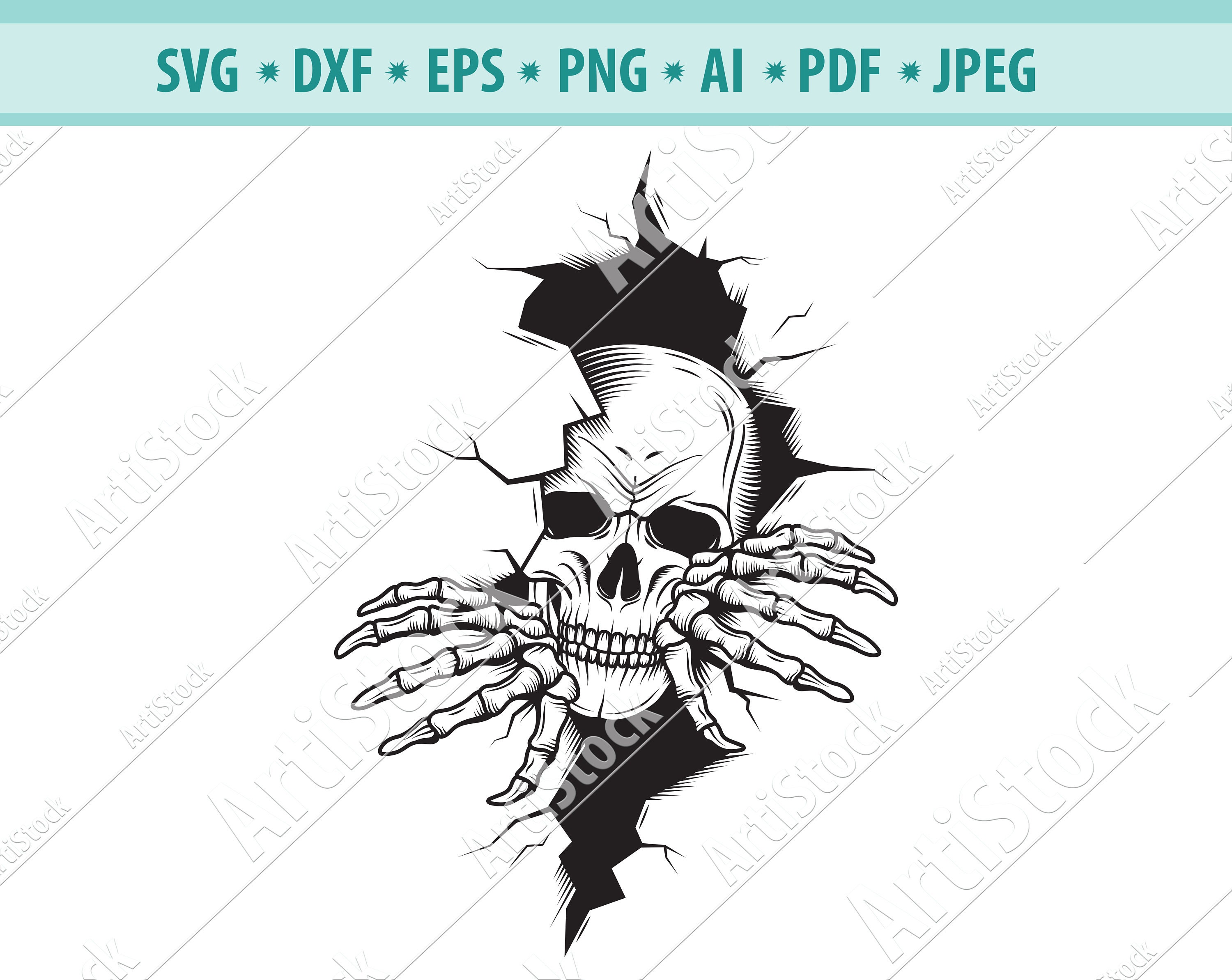 Peeking Skeleton Svg, Skeleton Breaking Through Wall Svg, Skeleton Head  Clipart, Skull Coming Out Wall Svg, Skeleton Cut File, Dxf, Eps, Png - Etsy