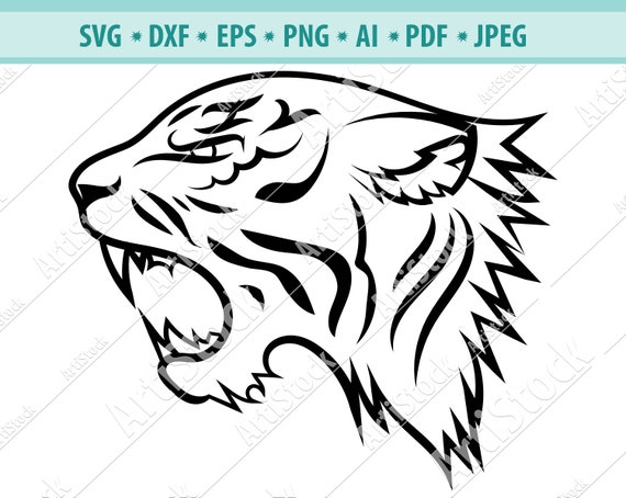 Testa di una tigre illustrazione vettoriale. Illustrazione di predatore -  59313083