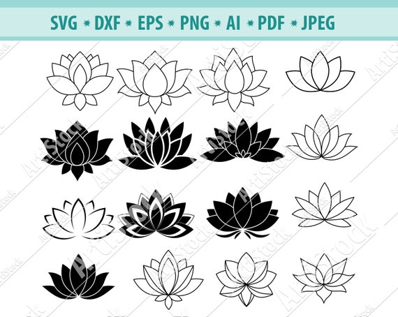 Download Flower Sketch Cricut Pretty Svg Instant Download Floral Svg Lotus Flower Svg Line Drawing Svg Art Collectibles Digital Delage Com Br