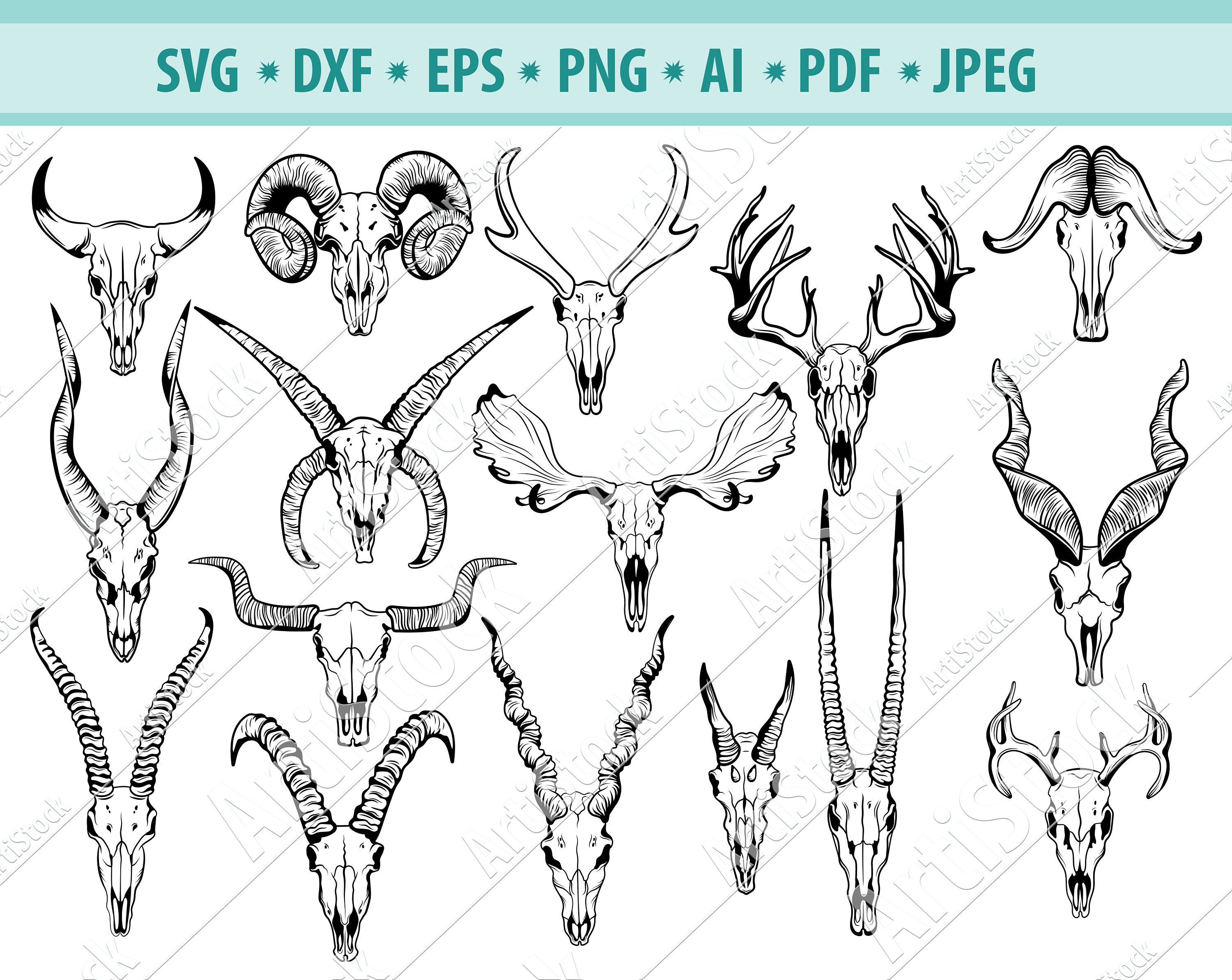 Animal Skull Svg Impala Skull Clipart Skull Hunting Trophy - Etsy Ireland Animal Skull Svg Impala Skull Clipart Skull Hunting Trophy - Etsy Ireland