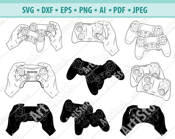 Game Controller Svg Joystick Svg Ps4 Playstation Clipart Etsy