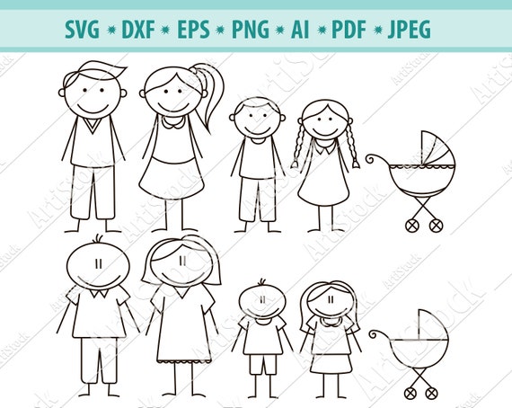 Download Stick family svg bundle stick family cut files stick ...
