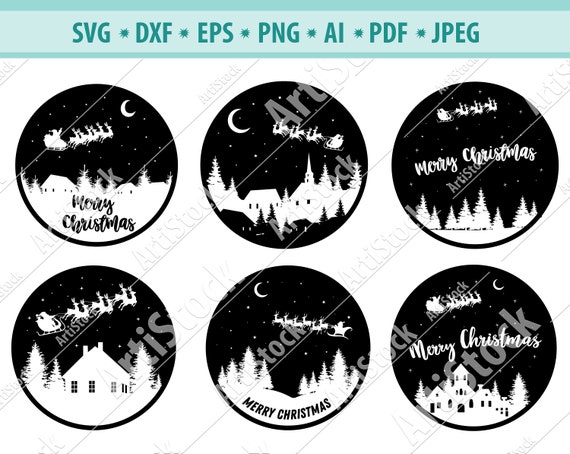 Download Christmas Svg Santa Svg Christmas Night Svg Flying Santa Etsy Yellowimages Mockups