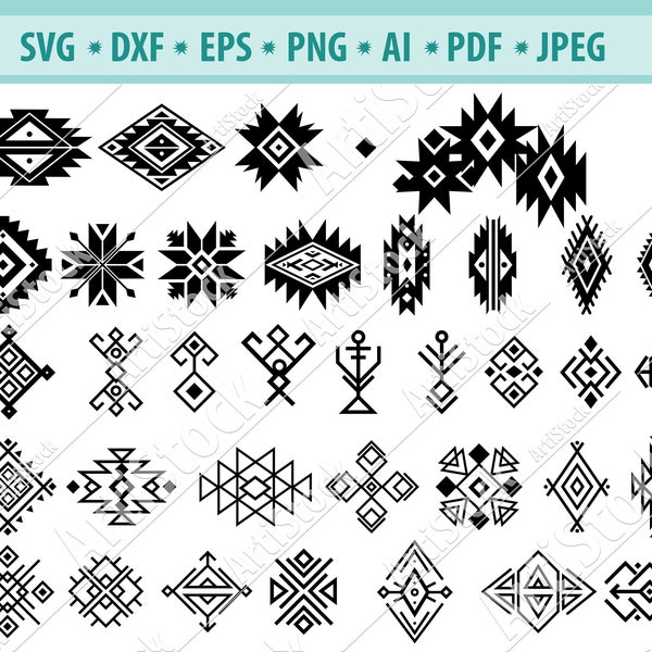 Ethnic Pattern Svg, Ethnic Svg, Tribal pattern Svg, Ethnic Motifs Svg, Aztec sign Svg, Silhouette cameo, Svg File for cricut, Eps, Png, Jpg