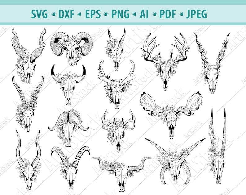 Download Floral Wreath Svg Skull Floral Svg Cow Skull Svg Eps Boho Svg Cow Skull Cut File Animals Skull With Flowers Svg File Buffalo Svg Png Clip Art Art Collectibles Vadel Com