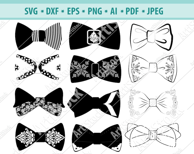 Download Vector Bow Tie Cut Files For Silhouette Bow Tie Clipart Design Bowtie Svg Bow Tie Svg Dxf Files For Cricut Bow Tie Svg Bundle Png Clip Art Art Collectibles Kromasol Com