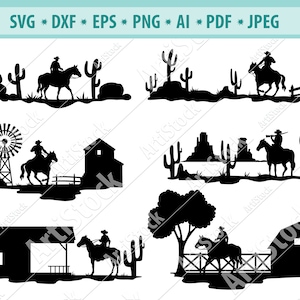Design PNG E SVG De RanchFarmDecor-Cowboy E Cavalos - 25 Para