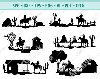 Cowboy svg, Ranch cowboy Svg, Cowboy silhouette clipart, Southern svg, Country svg, Horse Svg, Files for Cricut, Vector, Jpg, Eps, Pdf, Png