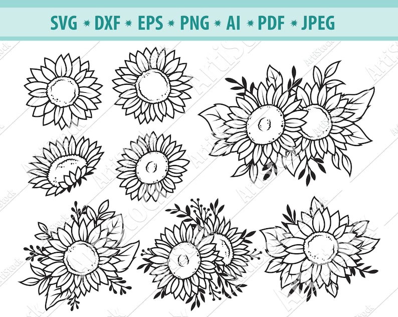Download Flower Border Svg Flower Wreath Accessory Cut File Svg Sunflowers Svg Floral Svg Files Flower Svg Flower Cut File Sunflower Svg Files Clip Art Art Collectibles Mukena Id