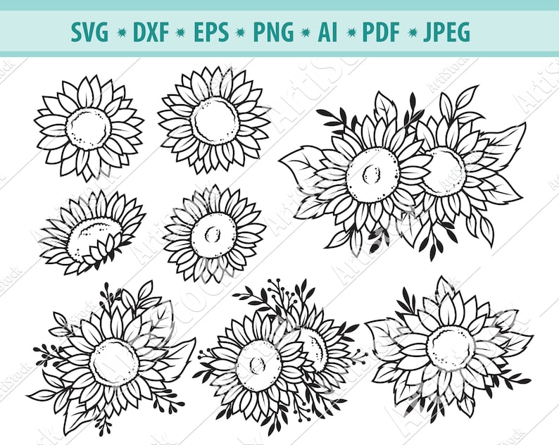 Download Flower Border Svg Sunflowers Svg Flower Wreath Accessory Cut File Svg Floral Svg Files Flower Cut File Flower Svg Sunflower Svg Files Clip Art Art Collectibles Delage Com Br