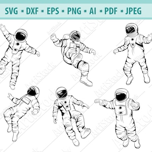 Astronaut SVG, Raum Svg, Astronaut Clipart, Astronaut Dateien für Cricut, Astronaut geschnitten Dateien für Silhouette, Kosmonaut Dxf, Png, Eps, Vektor