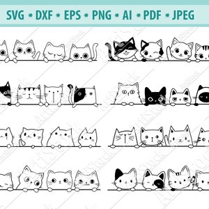 Katze SVG, Schwarze Katze SVG, Katze SVG, Katze SVG, Katze SVG, Halloween Katze SVG, Katze Svg, Katze Svg, Silhouette, Katze Clipart, Svg Schneidedateien