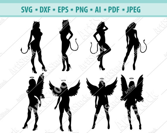 Download Sexy Woman Svg Sexy Angels And Demon Svg Sexy Lady Svg Etsy