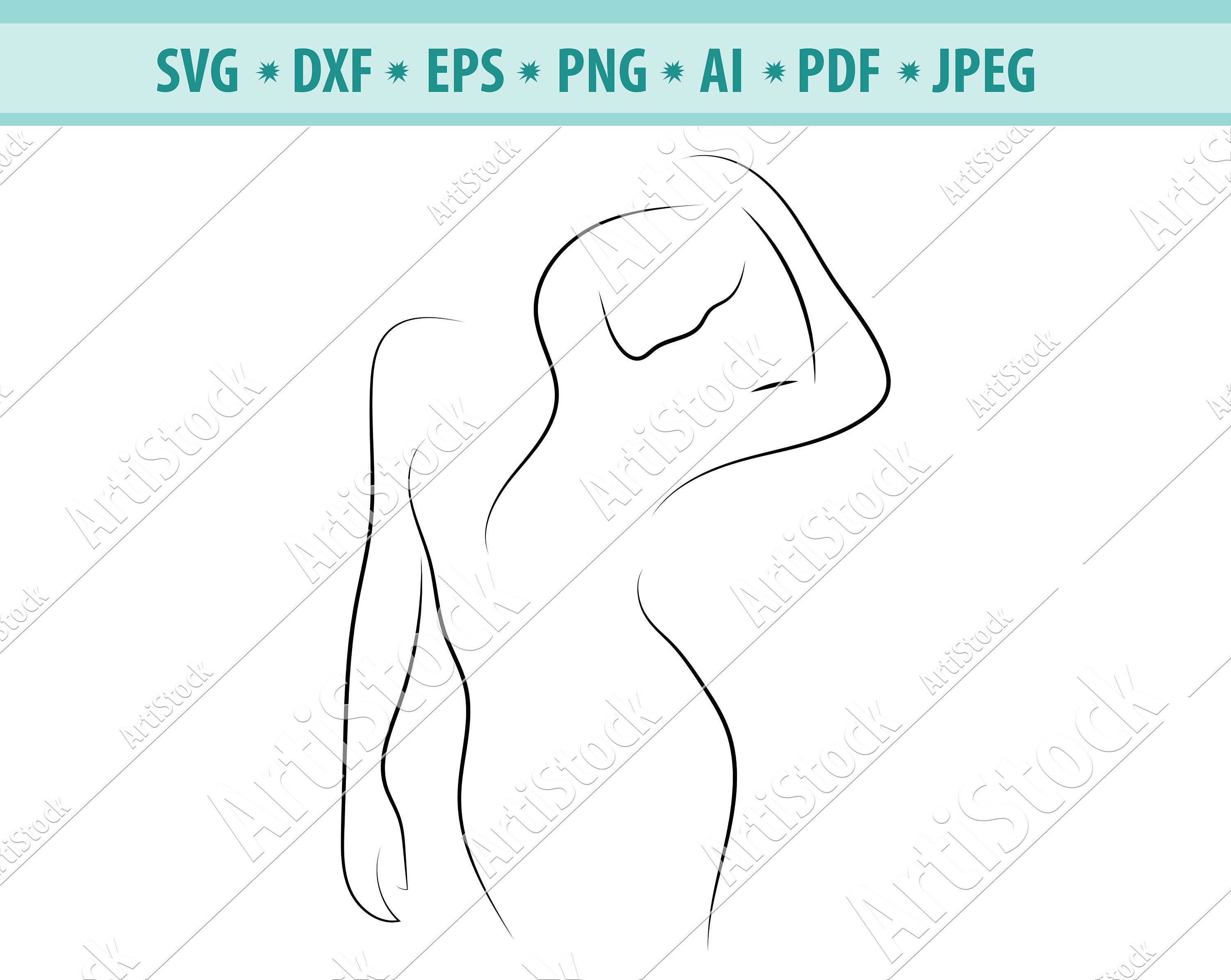Download Body Girl Svg Nude Girl Svg Slender Girl Svg Outline Girl Svg Silhouette Fitness Woman Clipart