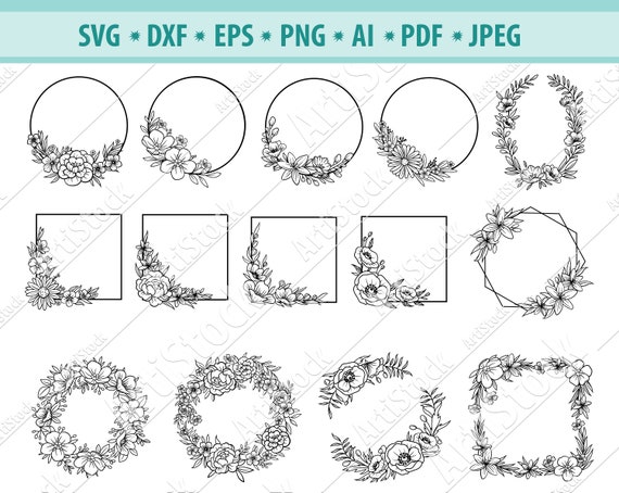 Free Free 281 Flower Svg Frame SVG PNG EPS DXF File