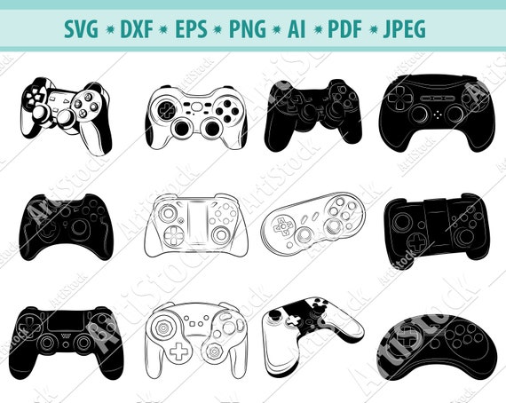 Game Controller Svg Joystick Svg Ps4 Playstation Clipart Etsy