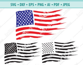 US flag svg, distressed flag svg, US flag clipart, american flag svg, USA flag, cricut silhouette – eps, dxf, png, pdf, svg – digital files