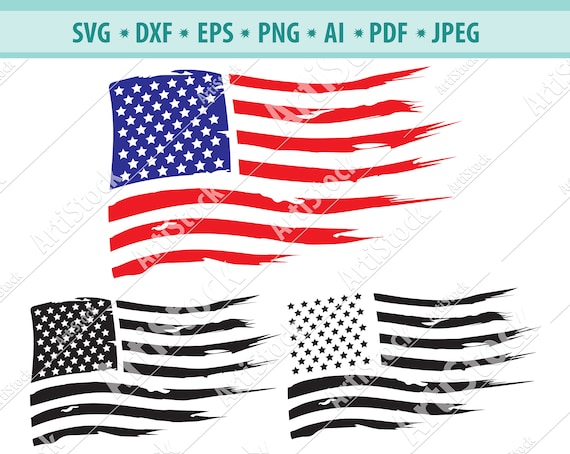 Download Us Flag Svg Distressed Flag Svg Us Flag Clipart American Etsy