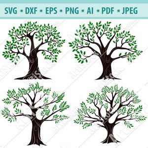 Tree svg, tree clipart, tree silhouette, tree vector, family tree svg, tree cutting file, tree clip art, Tree Cutting File, Tree SVG File
