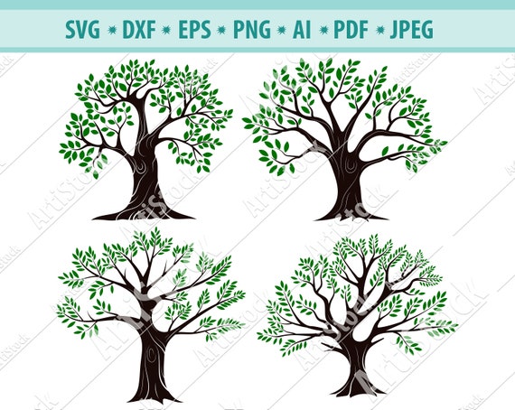 Download Tree Svg Tree Clipart Tree Silhouette Tree Vector Family Etsy
