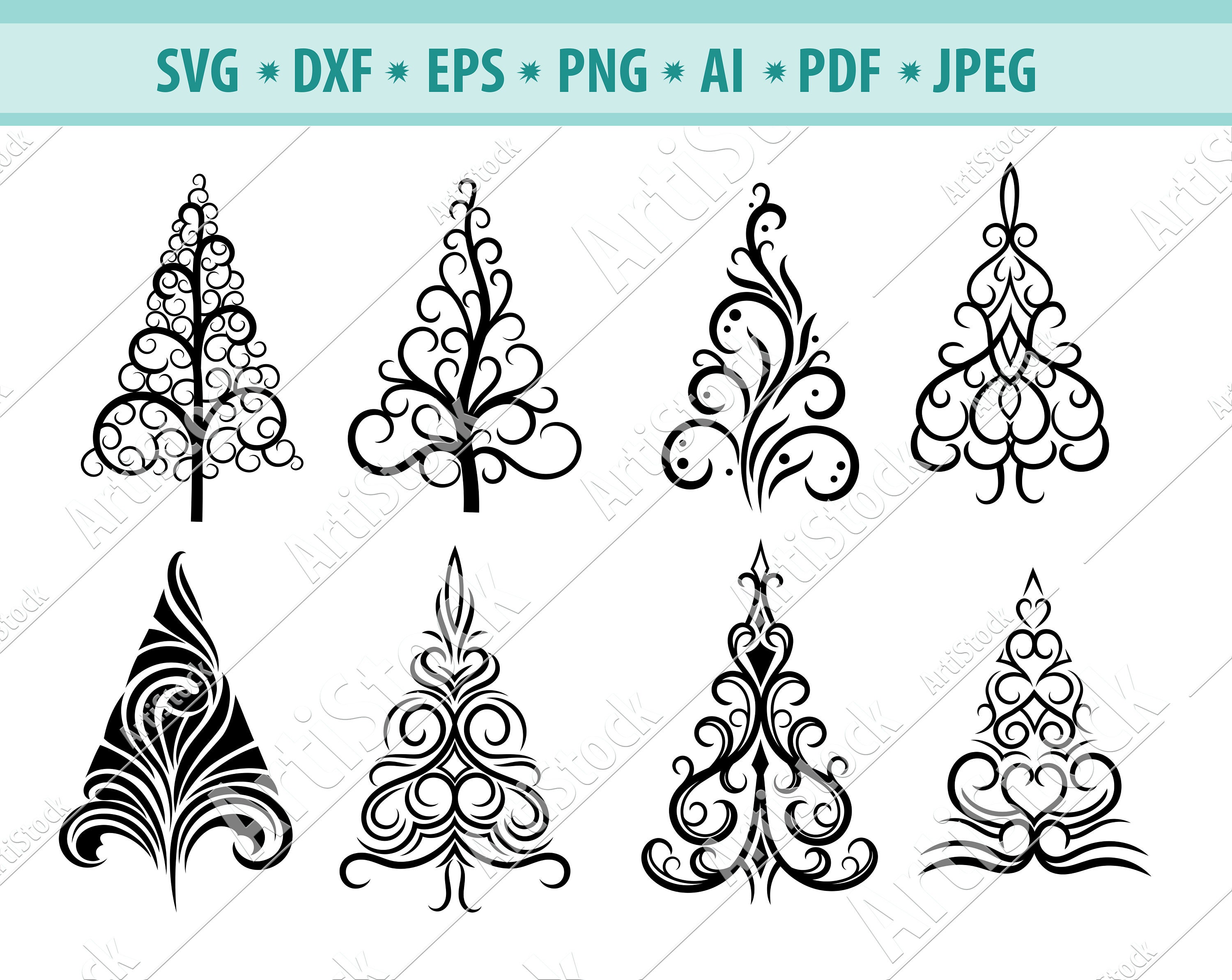 Christmas Tree Svg Christmas svg christmas tree cut file Etsy
