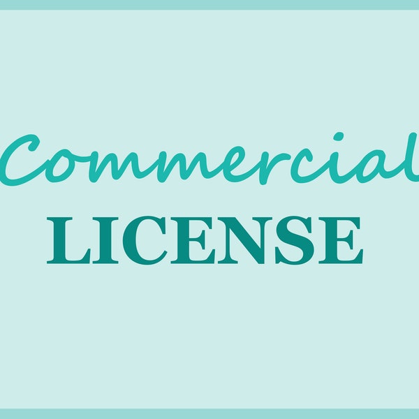 Commercial License, 1 Design = Unlimited Uses (Copies)