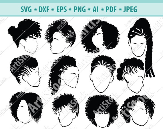 Download Afro hairstyles SVG Black woman bundle svg Hair Dreadlocks ...