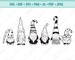 Gnome SVG, Cute Garden Gnome SVG, Nordic Gnome Svg, Gnome Clipart, Holiday Gnome svg, Christmas Gnomes Svg, Cut File, Silhouette, dxf, eps 