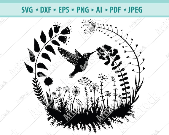 Free Free 173 Sunflower And Hummingbird Svg SVG PNG EPS DXF File