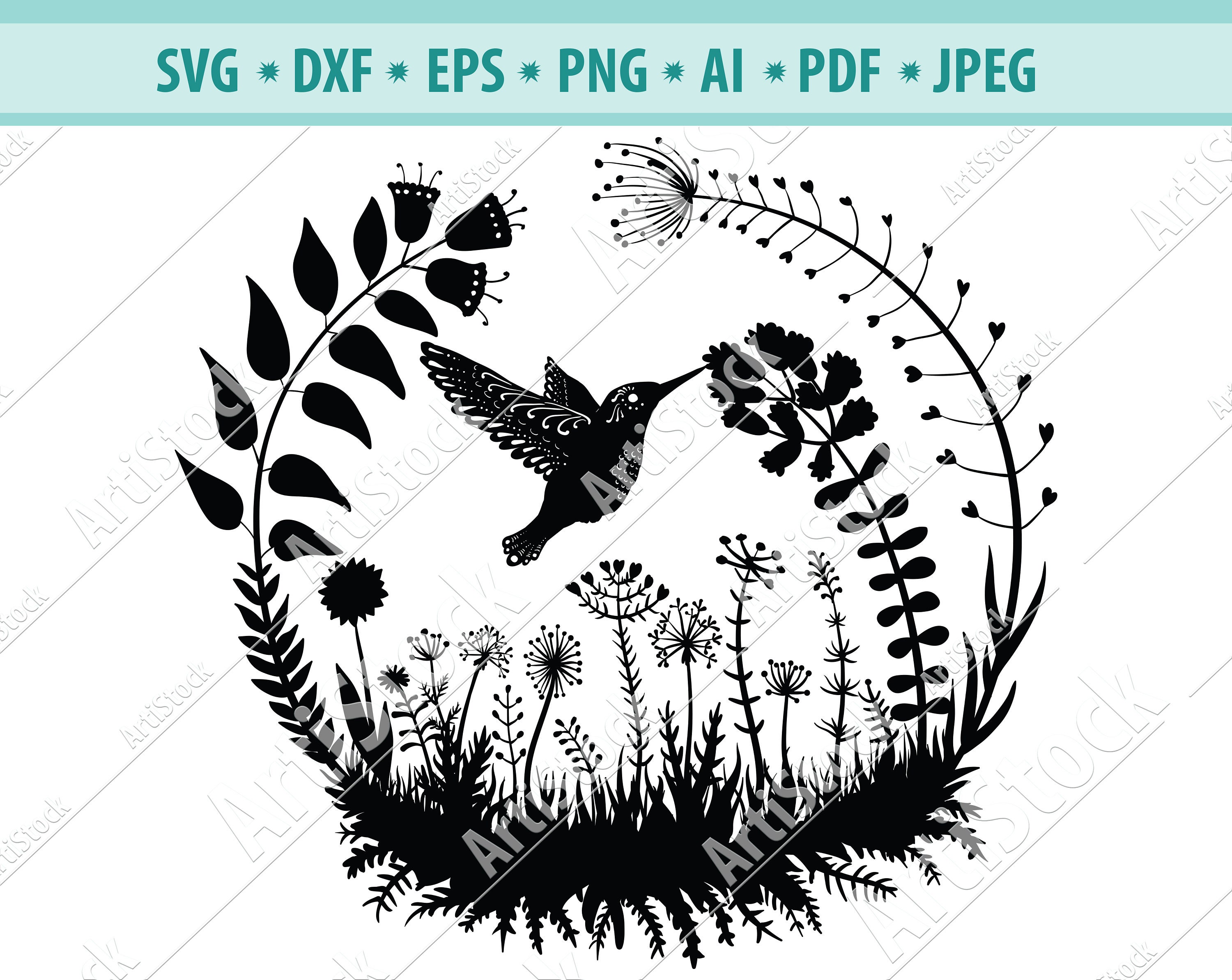 Free Free 62 Sunflower And Hummingbird Svg SVG PNG EPS DXF File