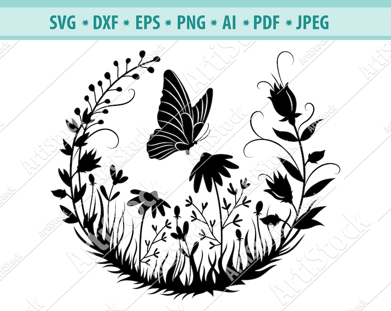 Free Free 263 Butterfly Wreath Svg SVG PNG EPS DXF File