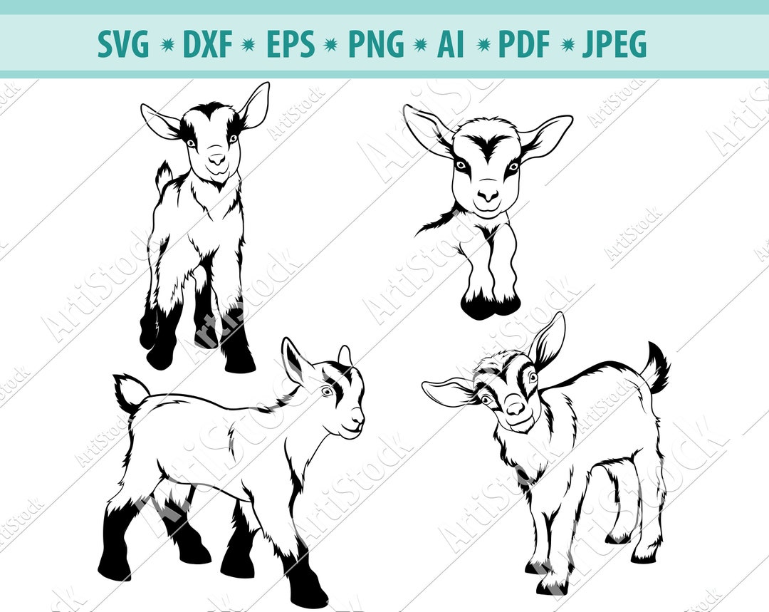 Goat Svg File, Cute Goat Svg, Small Goat Svg, Farmhouse Pets Svg, Goat ...