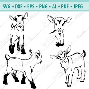 Download Jumping Baby Goat Svg Goat Svg Baby Goat Cut Files Baby Etsy