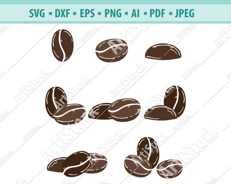 Download COFFEE BEANS Svg Eps Png Ai Dxf Format Download Coffee ...